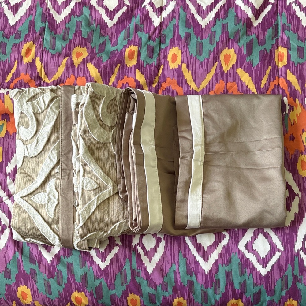 Elegant Tan and Cream Pillow/Sham Cases